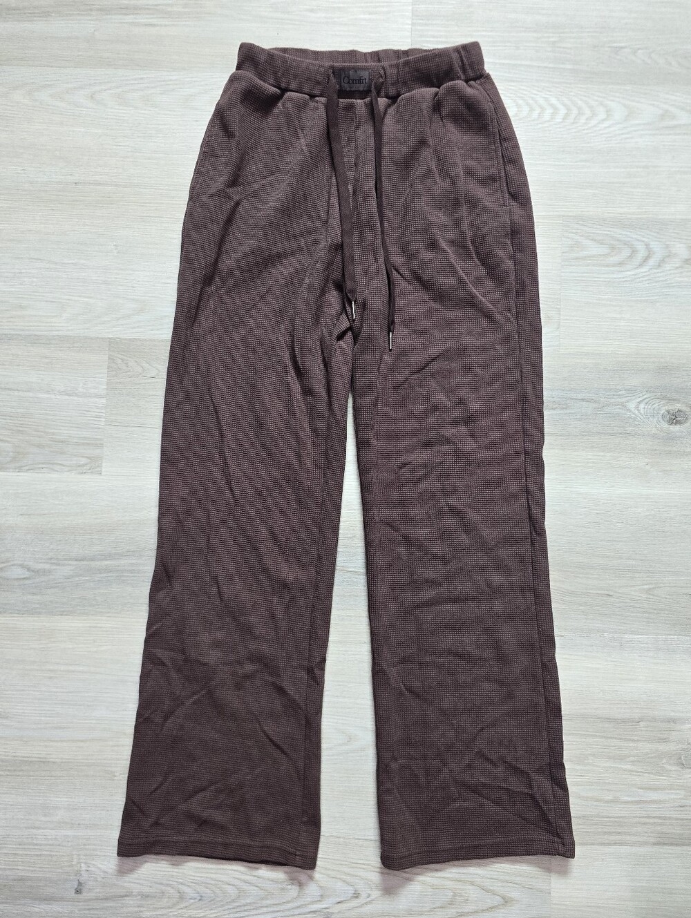 Comfrt Waffle Lounge Pants Brown Size M Unisex